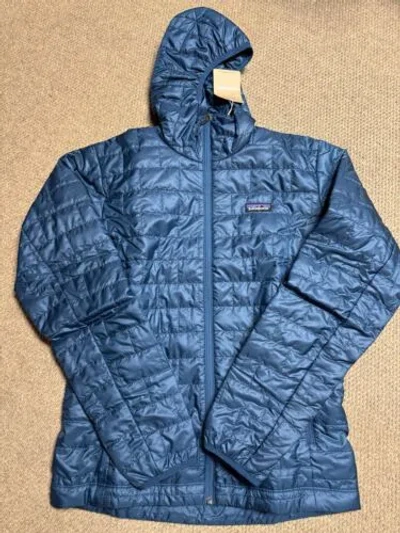 PATAGONIA ?PATAGONIA MEN’S NANO PUFF HOODY JACKET LAGOM BLUE WITH TAGS SIZE M