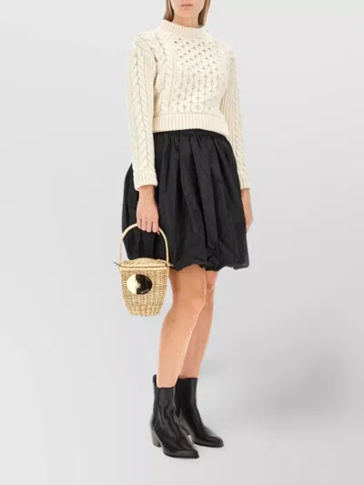 PATOU CABLE KNIT TEXTURED SWEATER