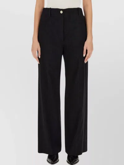 PATOU WIDE-LEG HIGH-RISE PANTS FEATURING POCKETS