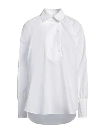 PATOU PATOU WOMAN TOP WHITE SIZE 6 COTTON