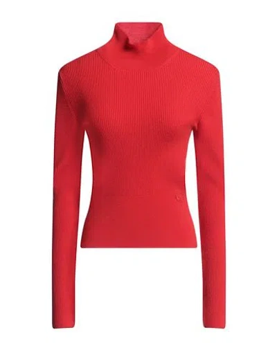 PATOU PATOU WOMAN TURTLENECK TOMATO RED SIZE L MERINO WOOL, POLYAMIDE, ELASTANE