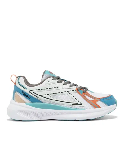 PATRICK EWING WOMEN'S FASTBREAK RUNNER SNEAKERS IN WHITE/MINT/ORANGE