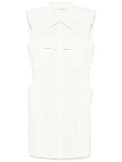 PATRIZIA PEPE LOGO-EMBROIDERED MINI DRESS