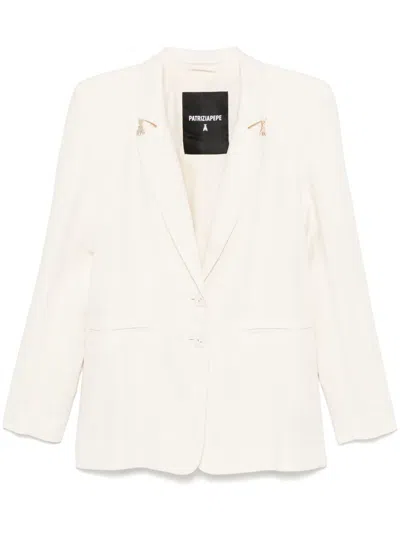 PATRIZIA PEPE LOGO-PLAQUE DETAILED BLAZER