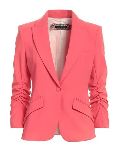 PATRIZIA PEPE SERA PATRIZIA PEPE SERA WOMAN BLAZER FUCHSIA SIZE 8 POLYESTER, ELASTANE