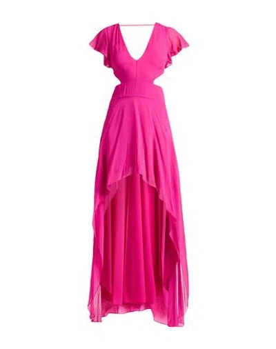 PATRIZIA PEPE SERA PATRIZIA PEPE SERA WOMAN MAXI DRESS FUCHSIA SIZE 2 VISCOSE