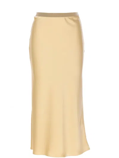 PATRIZIA PEPE SILK MIDI SKIRT
