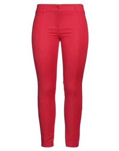 PATRIZIA PEPE PATRIZIA PEPE WOMAN PANTS RED SIZE 10 COTTON, POLYAMIDE, ELASTANE