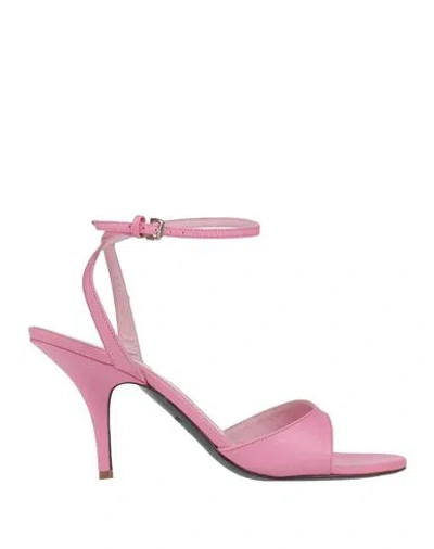PATRIZIA PEPE PATRIZIA PEPE WOMAN SANDALS PINK SIZE 8 LEATHER