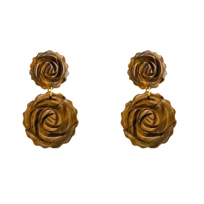 PAT’S JEWELRY WOMEN'S BROWN FENNEL EARRINGS