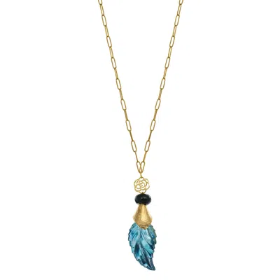 PAT’S JEWELRY WOMEN'S GOLD / BLUE CYCAD NECKLACE