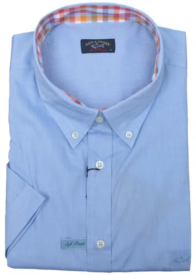 PAUL & SHARK YACHTING PAUL & SHARK YACHTING MEN'S SHORT SLEEVE FORMAL DRESS SHIRT 47 18.5" SOFT TOUCH