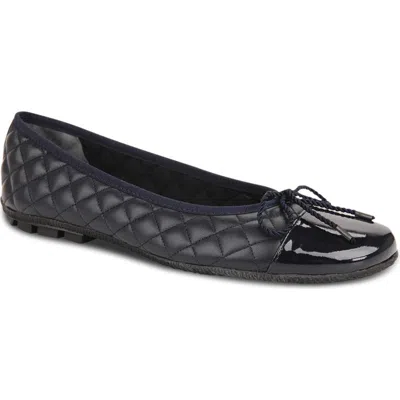 PAUL MAYER PAUL MAYER COZY QUILTED CAP TOE BALLET FLAT