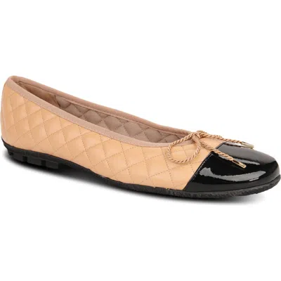 PAUL MAYER PAUL MAYER COZY QUILTED CAP TOE BALLET FLAT