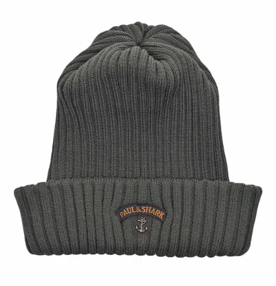 PAUL & SHARK ANCHOR BEANIE KHAKI