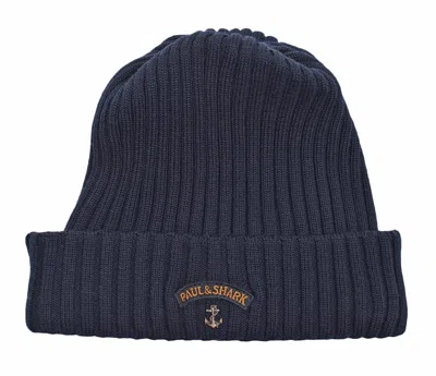 PAUL & SHARK ANCHOR BEANIE NAVY