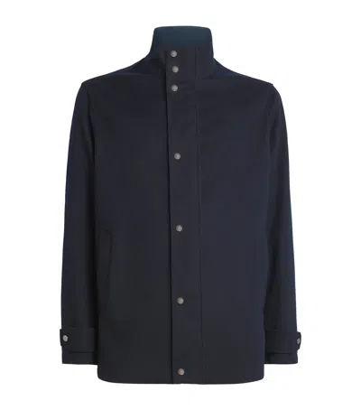 PAUL & SHARK CASHMERE GREEN STORM SYSTEM REVERSIBLE CAR COAT