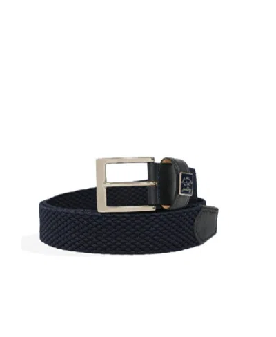 PAUL & SHARK DARK BLUE LOGO BELT