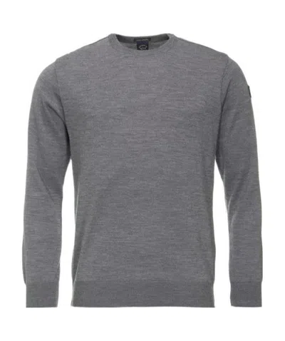 PAUL & SHARK LOGO-PATCH CREW-NECK JUMPER