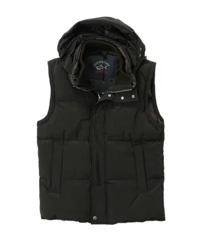 PAUL & SHARK LOGO PATCH HOODED DOWN JACKET