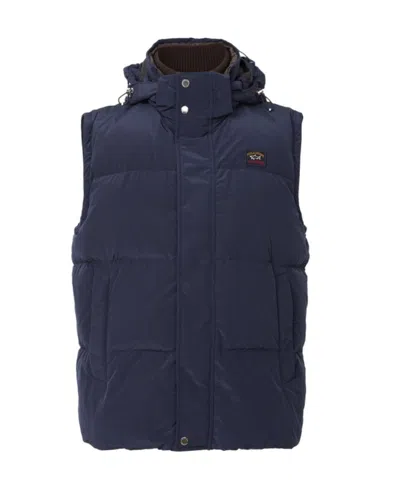 PAUL & SHARK LOGO PATCH HOODED DOWN JACKET