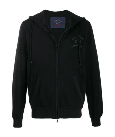 PAUL & SHARK LOGO PRINTED HOODED CASUAL JACKET