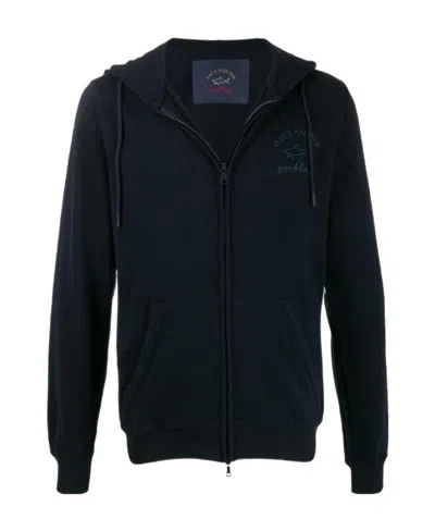 PAUL & SHARK LOGO PRINTED HOODED CASUAL JACKET