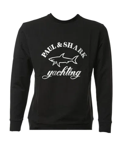 PAUL & SHARK ROUND COLLAR LOGO SWEATER