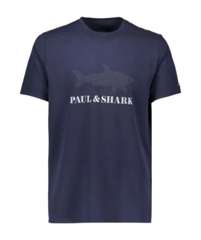 PAUL & SHARK ROUND COLLAR LOGO T-SHIRT