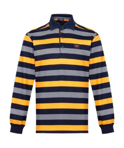 PAUL & SHARK STRIPED LONG-SLEEVED POLO SHIRT