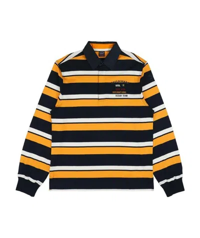 PAUL & SHARK STRIPED LONG-SLEEVED POLO SHIRT