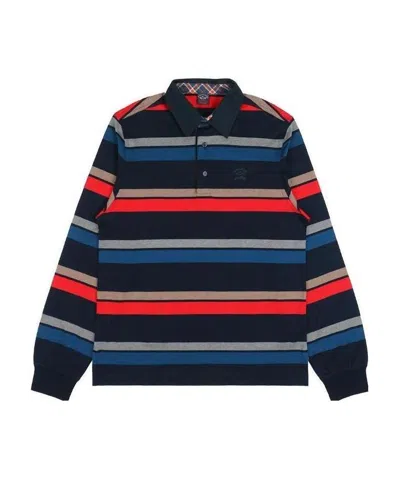 PAUL & SHARK STRIPED LONG-SLEEVED POLO SHIRT
