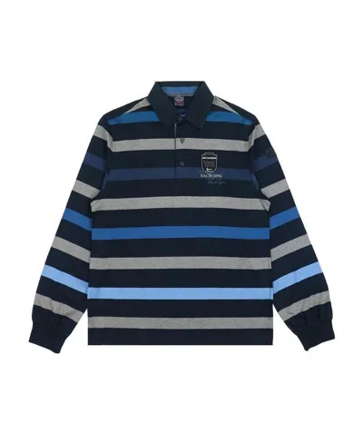 PAUL & SHARK STRIPED LONG-SLEEVED POLO SHIRT