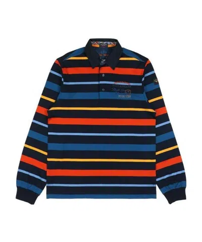 PAUL & SHARK STRIPED LONG-SLEEVED POLO SHIRT