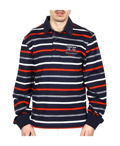 PAUL & SHARK STRIPED LONG-SLEEVED POLO SHIRT