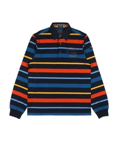 PAUL & SHARK STRIPED LONG-SLEEVED POLO SHIRT