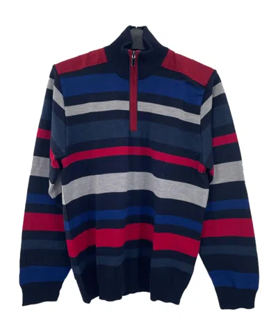 PAUL & SHARK STRIPED ZIPPER SWEATER