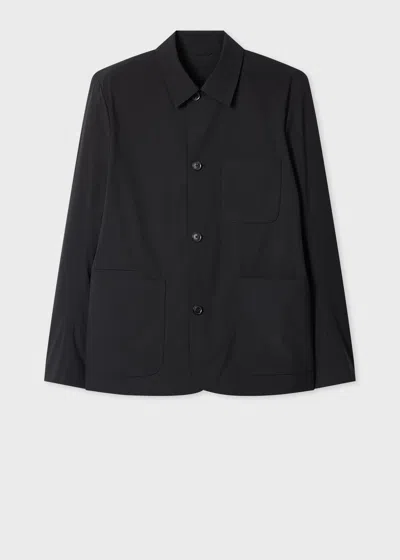 PAUL SMITH BLACK TWO-WAY STRETCH WORK JACKET