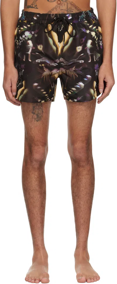PAUL SMITH BROWN LUMIERE SWIM SHORTS