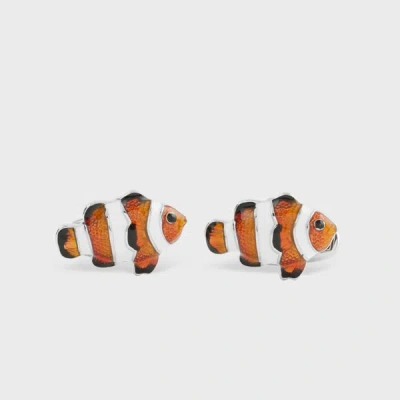 PAUL SMITH 'CLOWN FISH' CUFFLINKS ORANGE