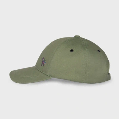PAUL SMITH DARK GREEN ZEBRA LOGO BASEBALL CAP