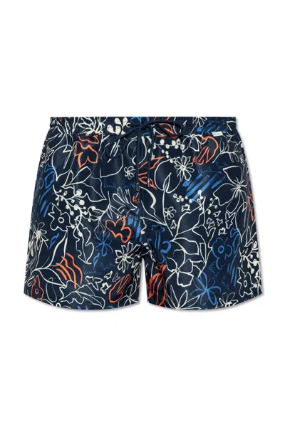 PAUL SMITH PAUL SMITH FLORAL-PRINTED DRAWSTRING SWIM SHORTS