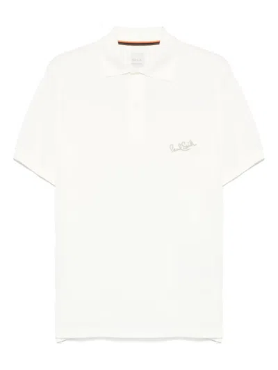 PAUL SMITH LOGO-PRINT POLO SHIRT
