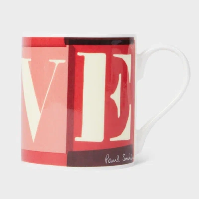 PAUL SMITH 'LOVE' BONE CHINA MUG RED