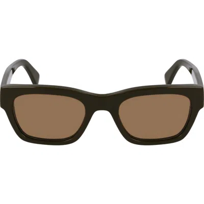 PAUL SMITH PAUL SMITH LOXHAM 52MM MODIFIED RECTANGULAR SUNGLASSES