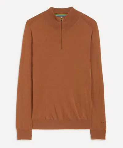 PAUL SMITH PAUL SMITH MENS MERINO WOOL HALF-ZIP JUMPER