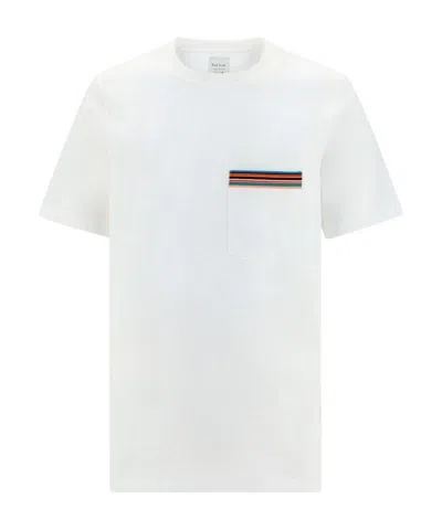 PAUL SMITH PS PAUL SMITH STRIPE PRINTED CREWNECK T-SHIRT