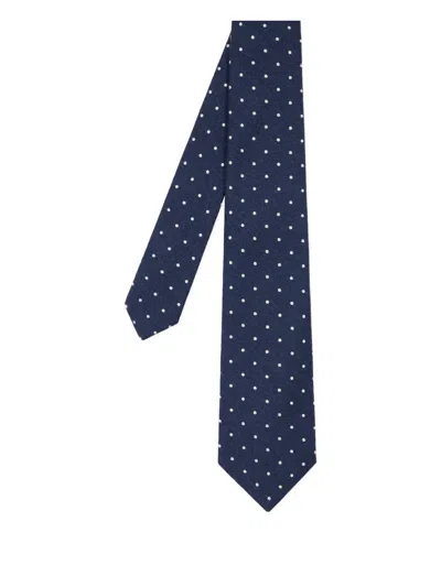 PAUL SMITH POLKA-DOT MERINO-CASHMERE BLEND TIE