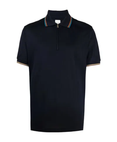 PAUL SMITH PAUL SMITH STRIPE TRIM POLO SHIRT