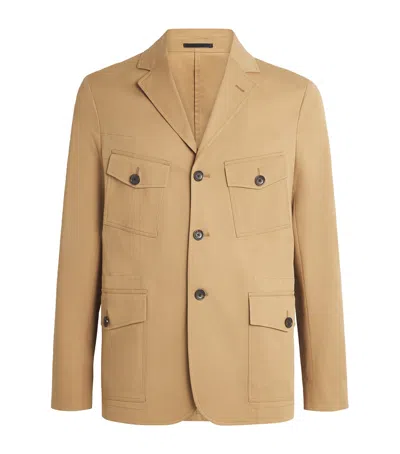 PAUL SMITH STRETCH-COTTON UTILITY BLAZER